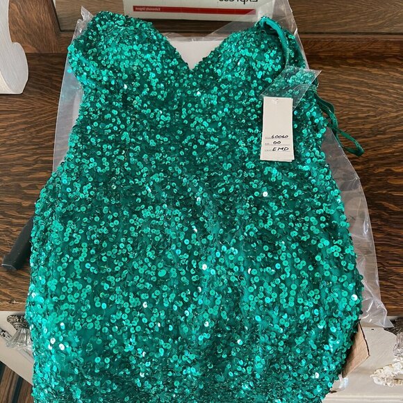SALE NWT SCALA 60060 Homecoming Dress Green Size 00 - Picture 5 of 8